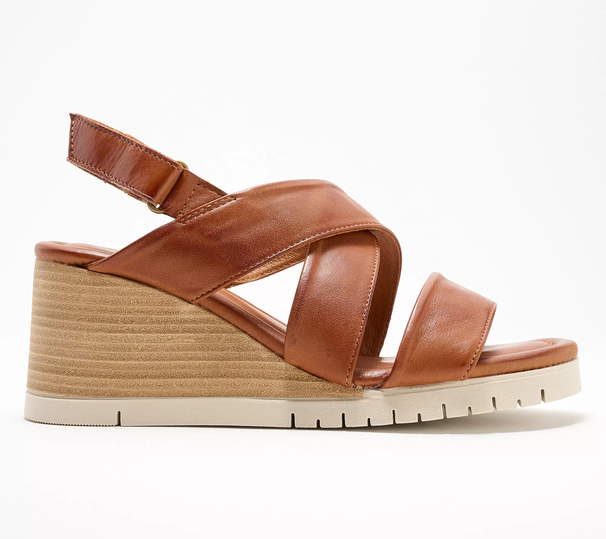 "As Is" Miz Mooz Leather Wedge Sandals - Morgana