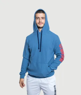 824 Hoodie - Sky Blue/Red