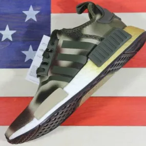 Adidas nmd r1 star wars princess leia women's running camo green brown [fw2280]