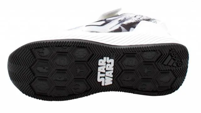 Adidas toddler star wars k limited edition shoe white/black ba9399 sz 4k - 10k