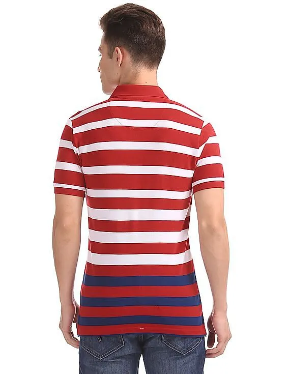 Aeropostale Striped Short Sleeve Polo Shirt