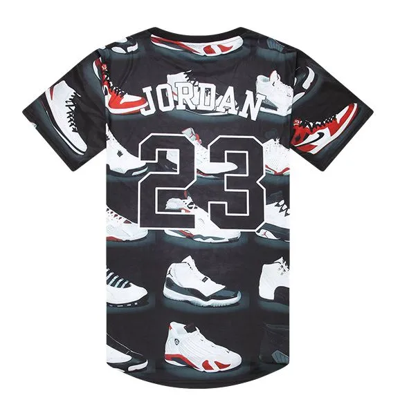 Air Jordan Sneakers T-shirt All Over Print Number 23