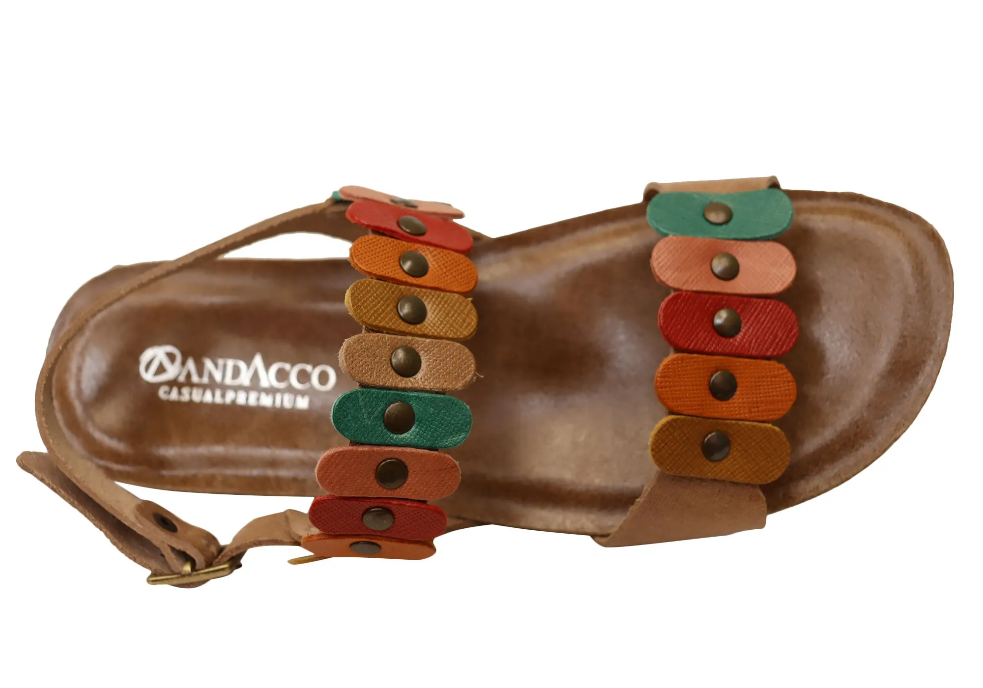 Andacco Dawn Womens Comfortable Leather Sandals Made In Brazil