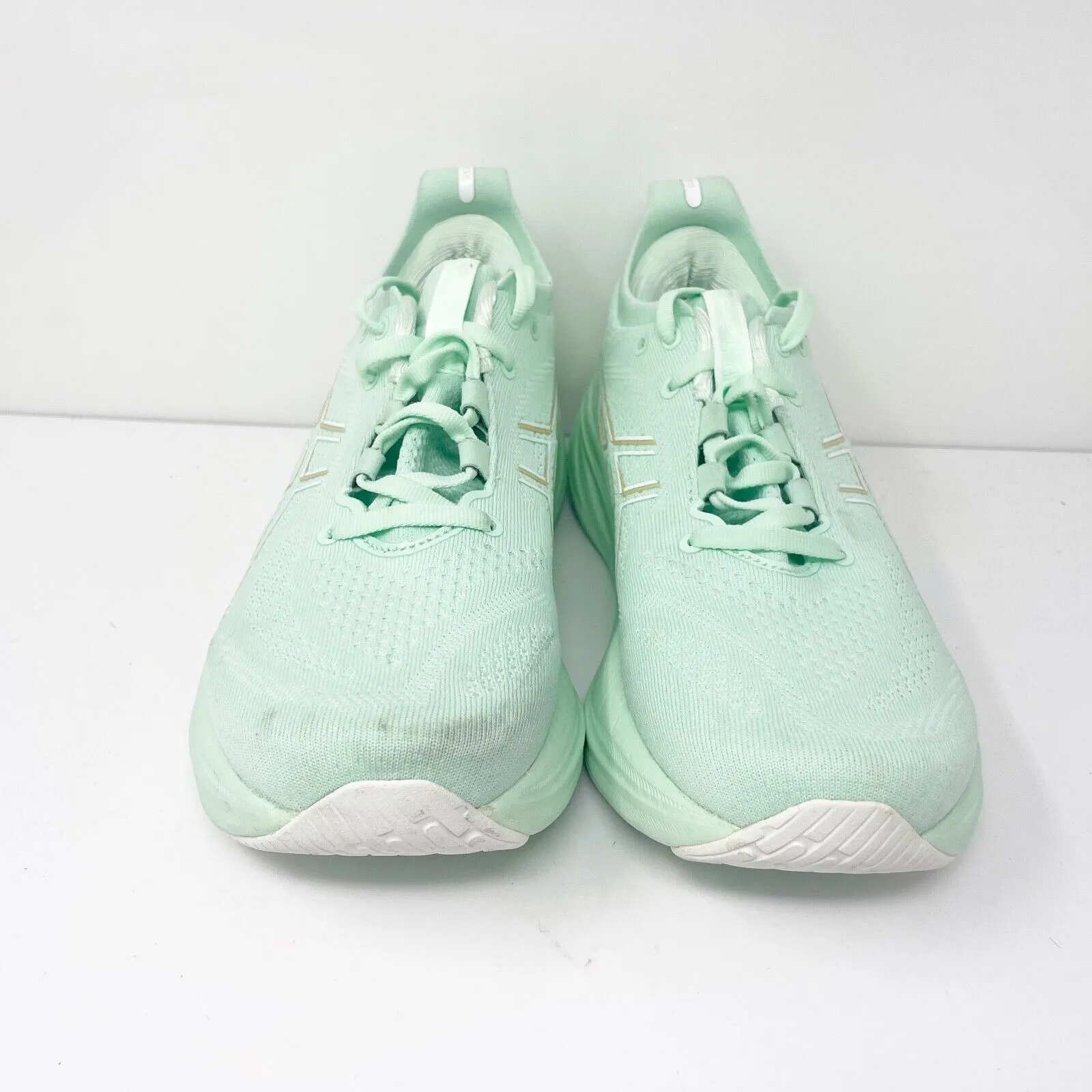 Asics Womens Gel Nimbus 26 1012B601 Green Running Shoes Sneakers Size 7.5