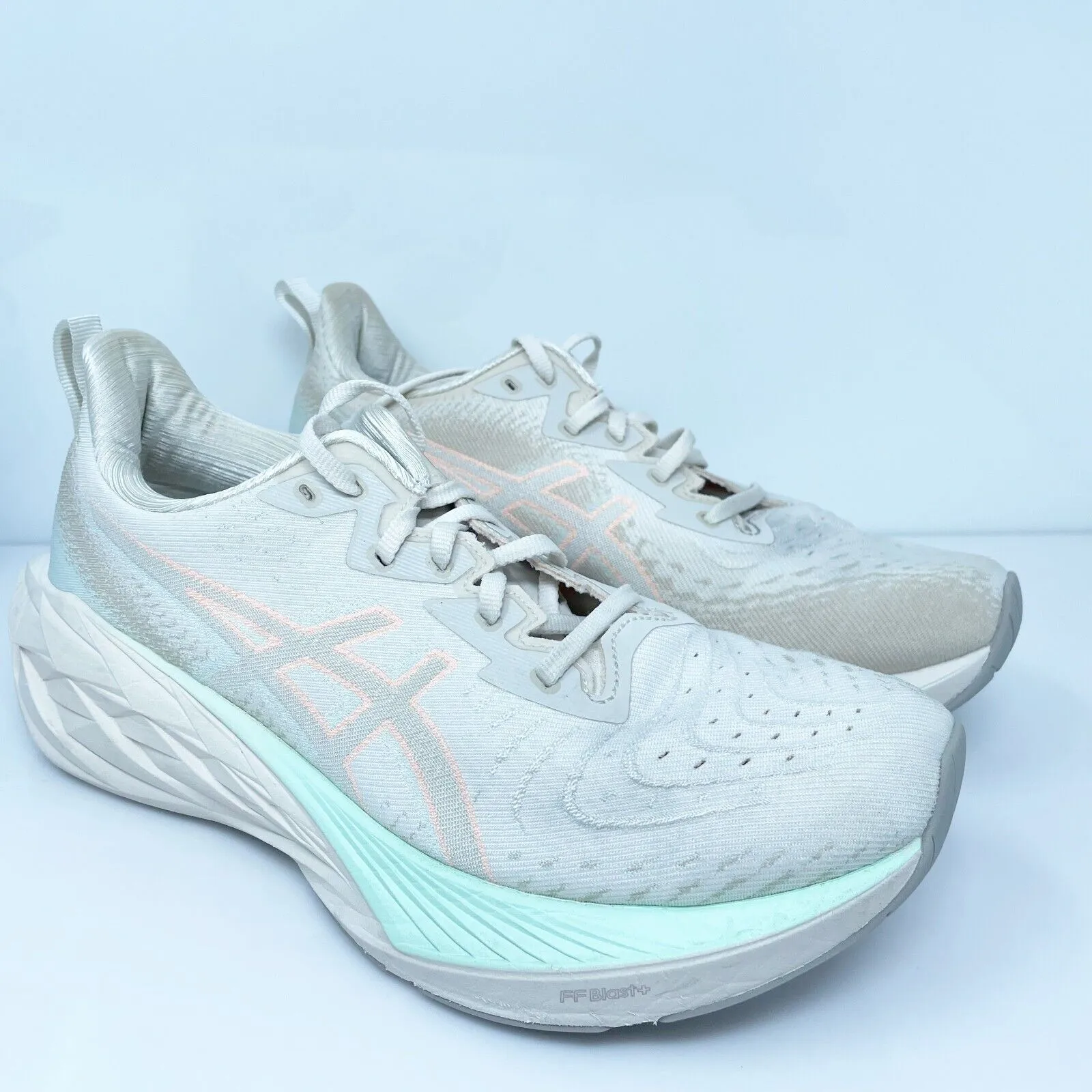 Asics Womens Novablast 4 1012B510 Beige Running Shoes Sneakers Size 10