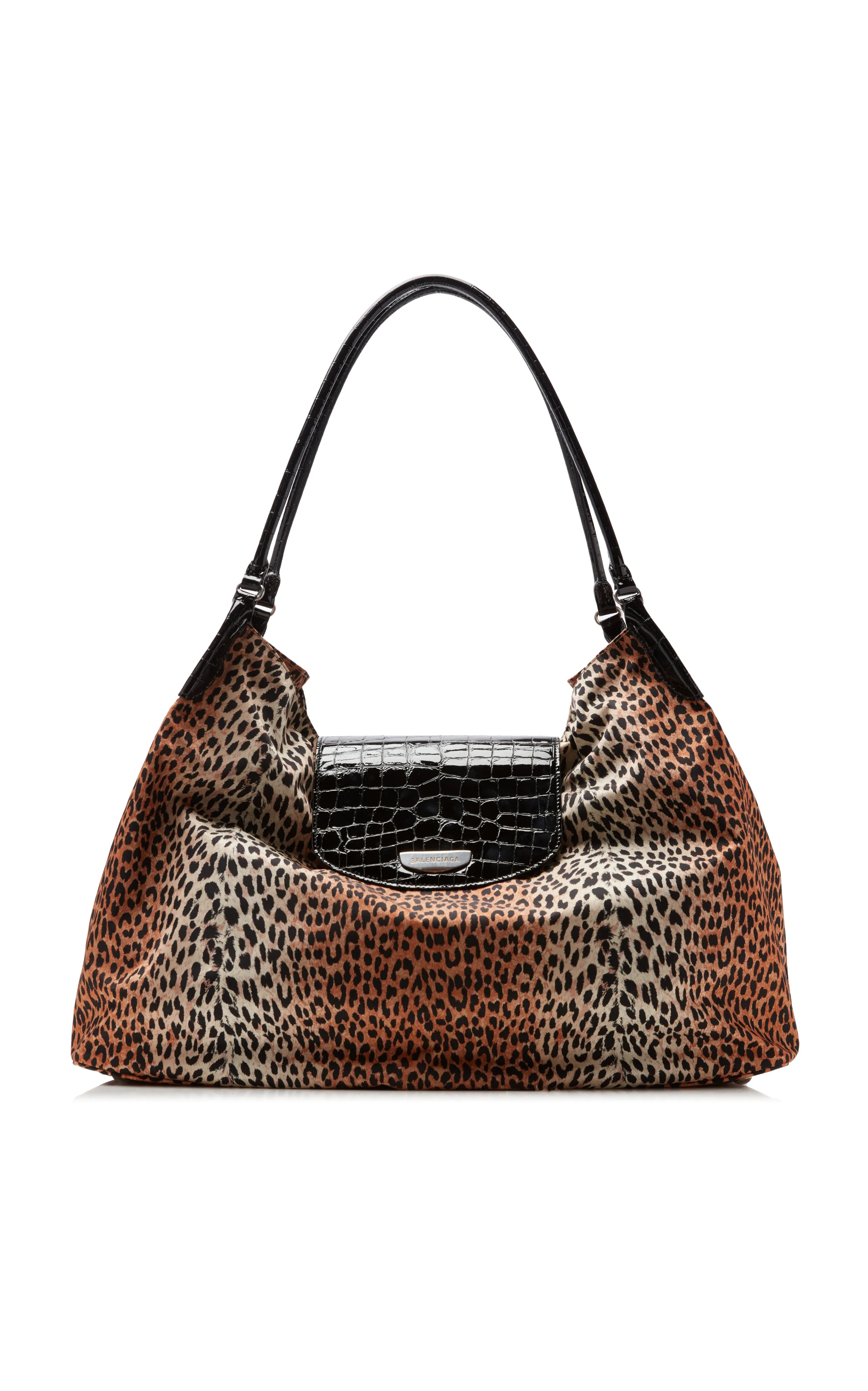 Balenciaga Geneve Large Leopard-Printed Nylon Tote Bag