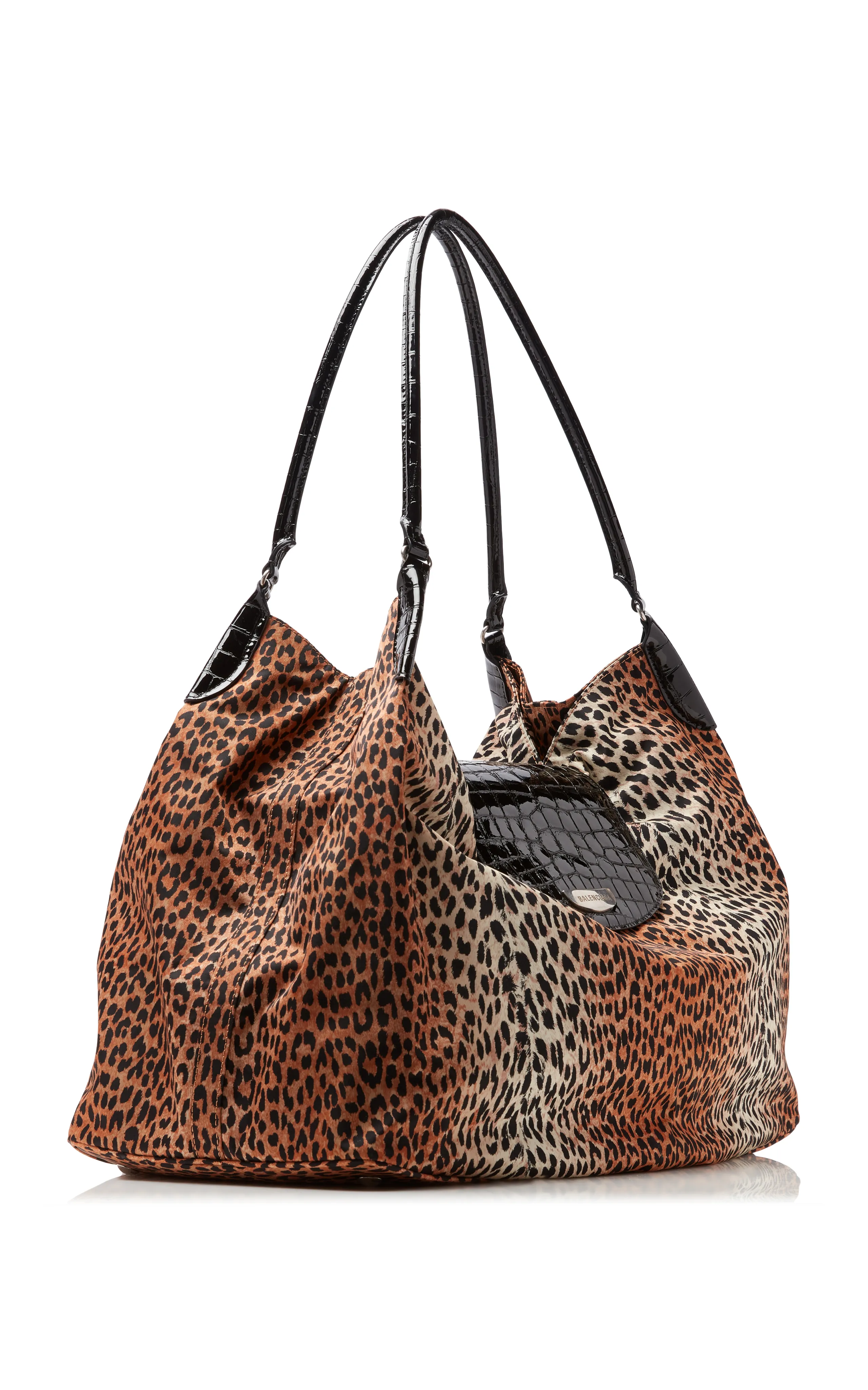 Balenciaga Geneve Large Leopard-Printed Nylon Tote Bag