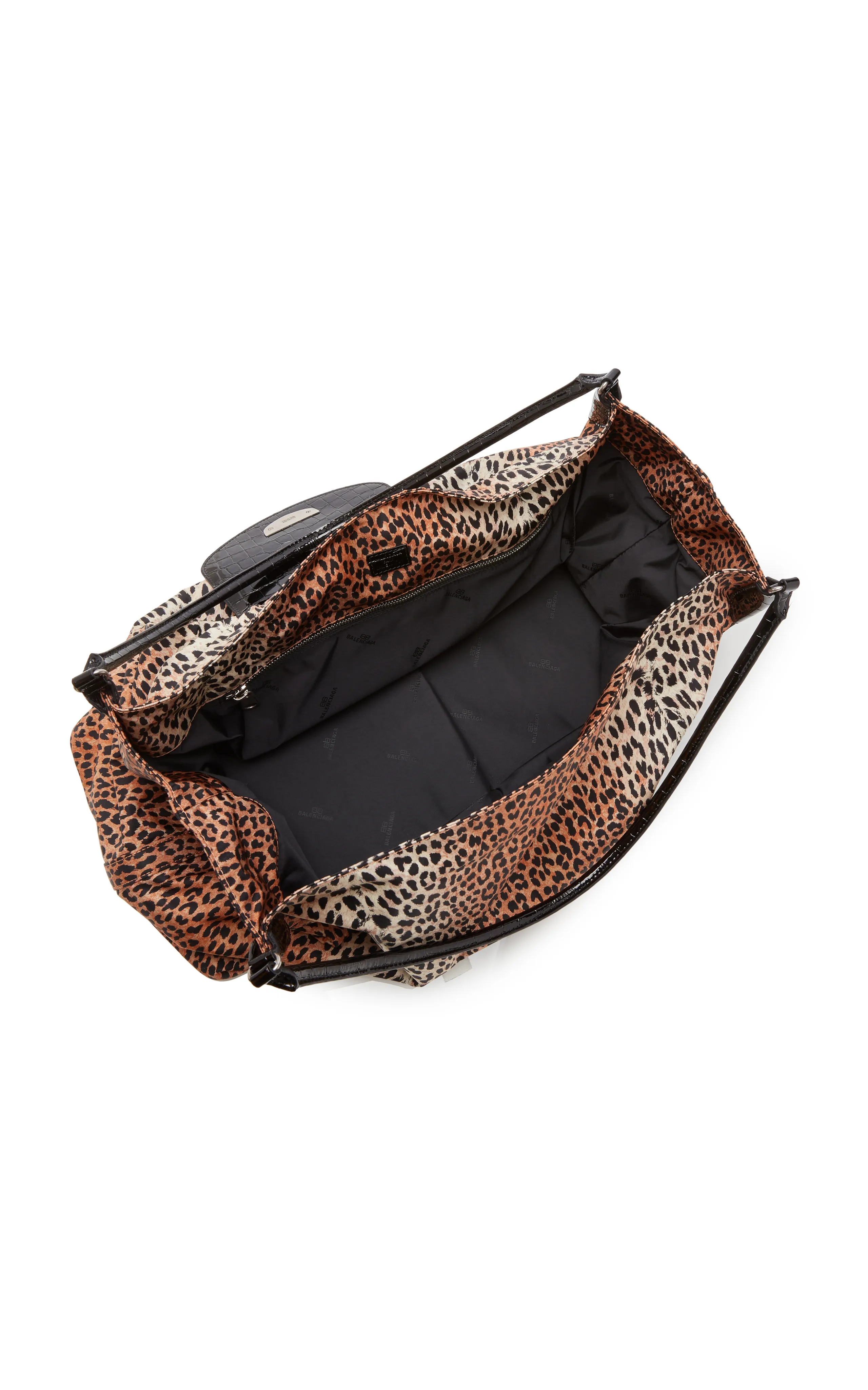 Balenciaga Geneve Large Leopard-Printed Nylon Tote Bag