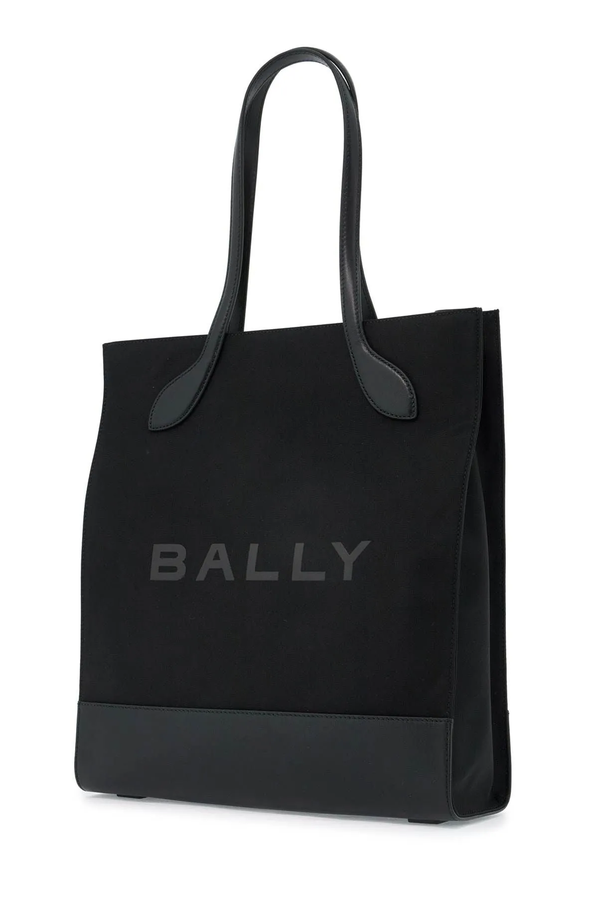 Bally    Bally N/S Nylon And Leather Tote Bag