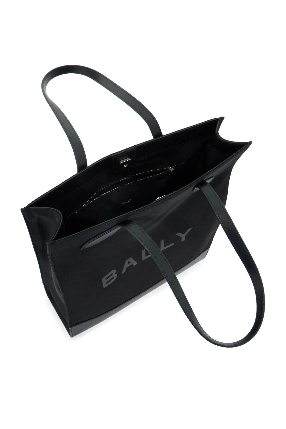 Bally    Bally N/S Nylon And Leather Tote Bag