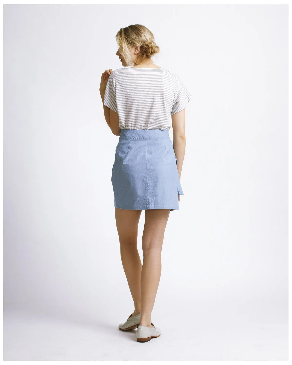 Beacon Skirt - Blue Chambray