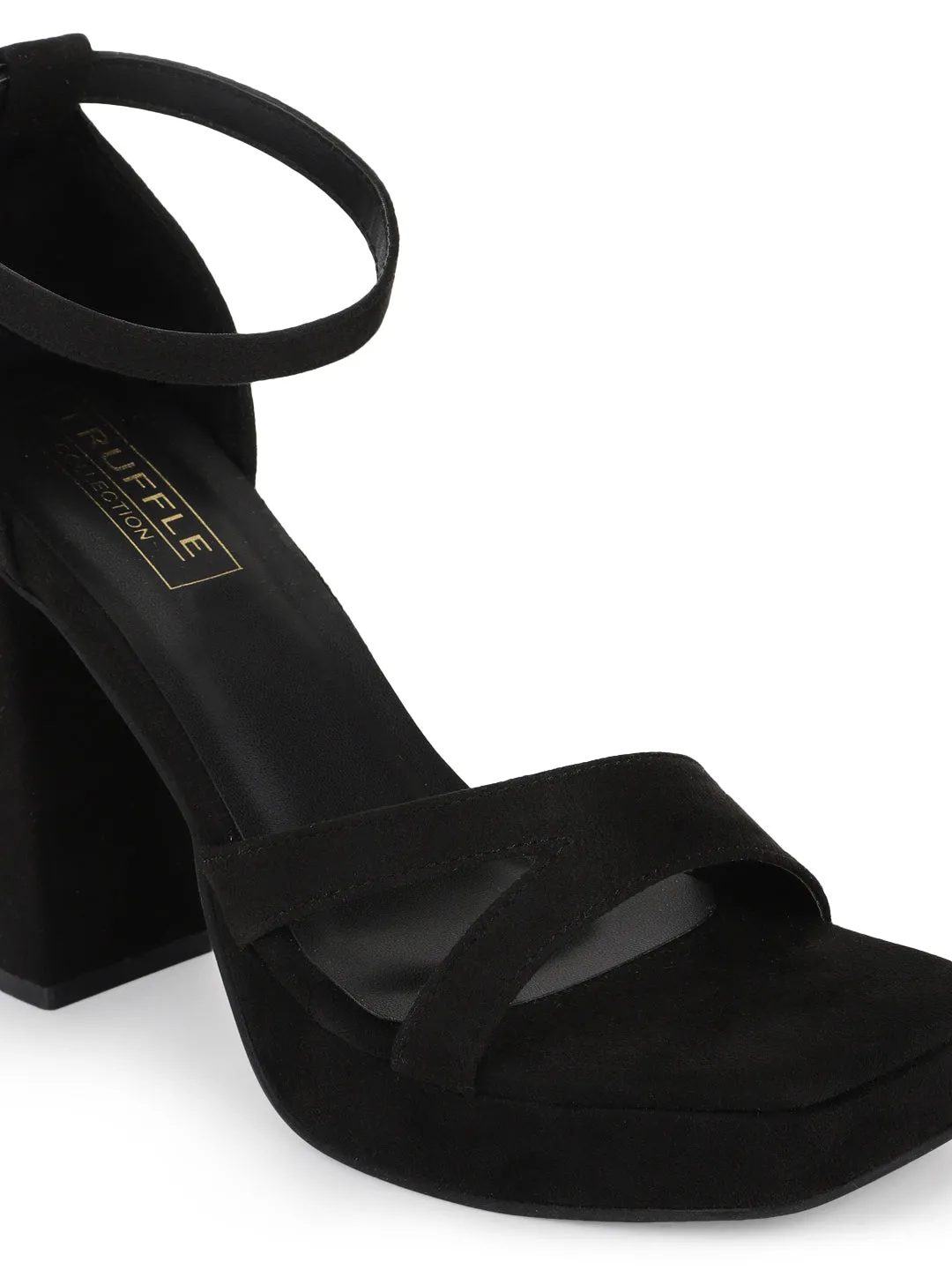 Black Suede High Block Heel Sandals (TC-SLC-N1103-BLK)