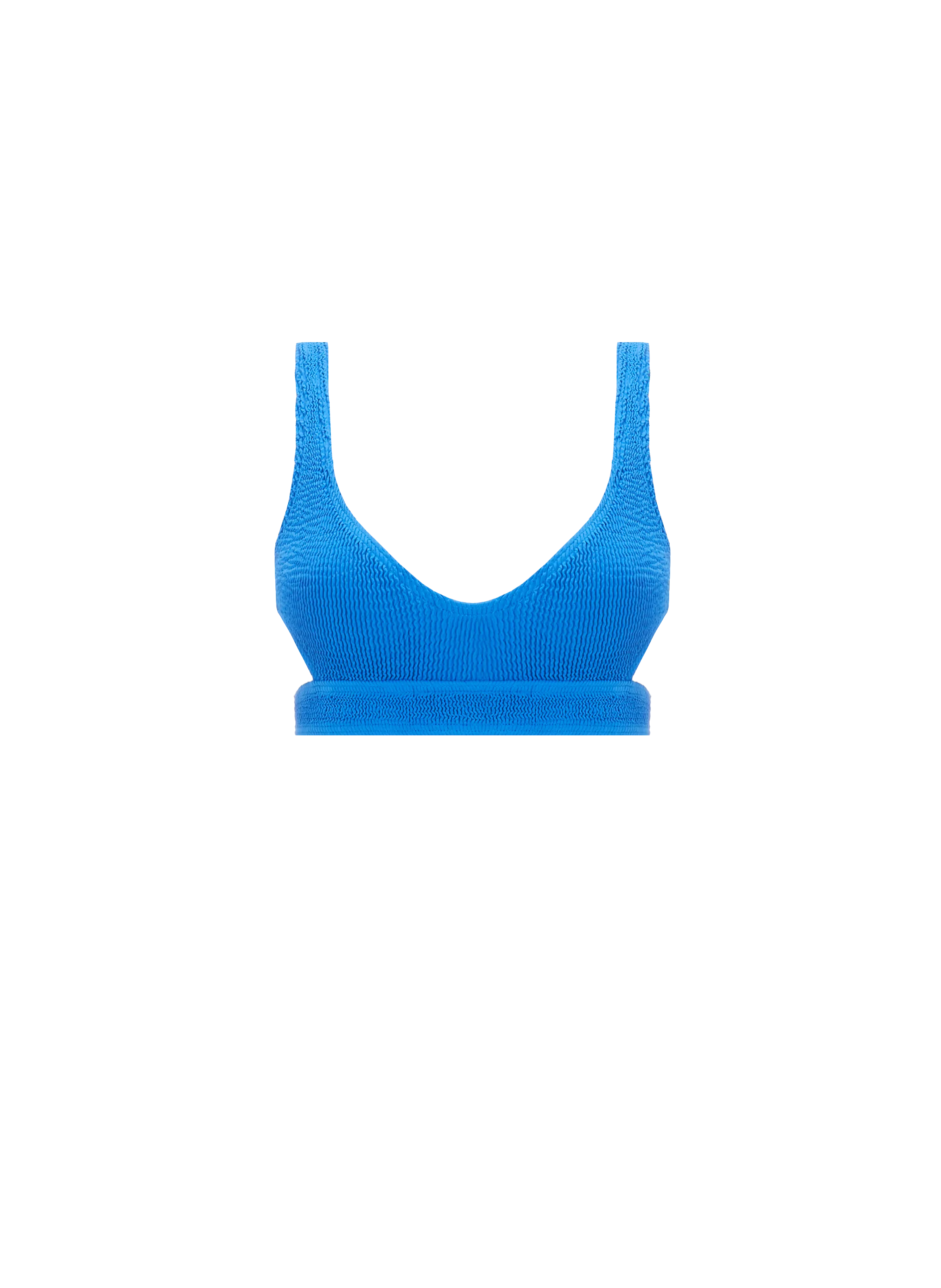 BOND EYE  Crushed-effect bikini top - Blue