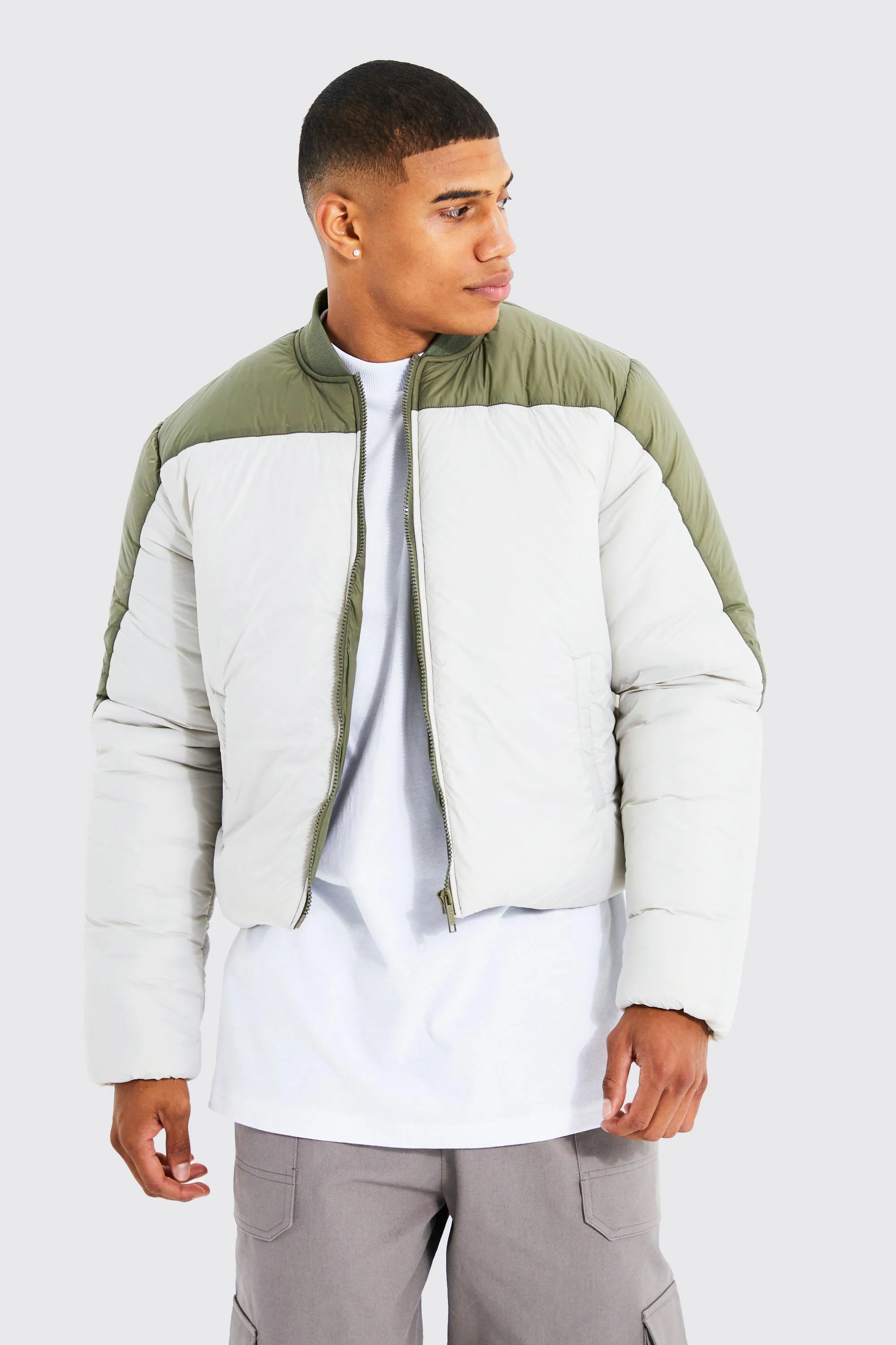 Boxy Hand Filled Puffer Bomber