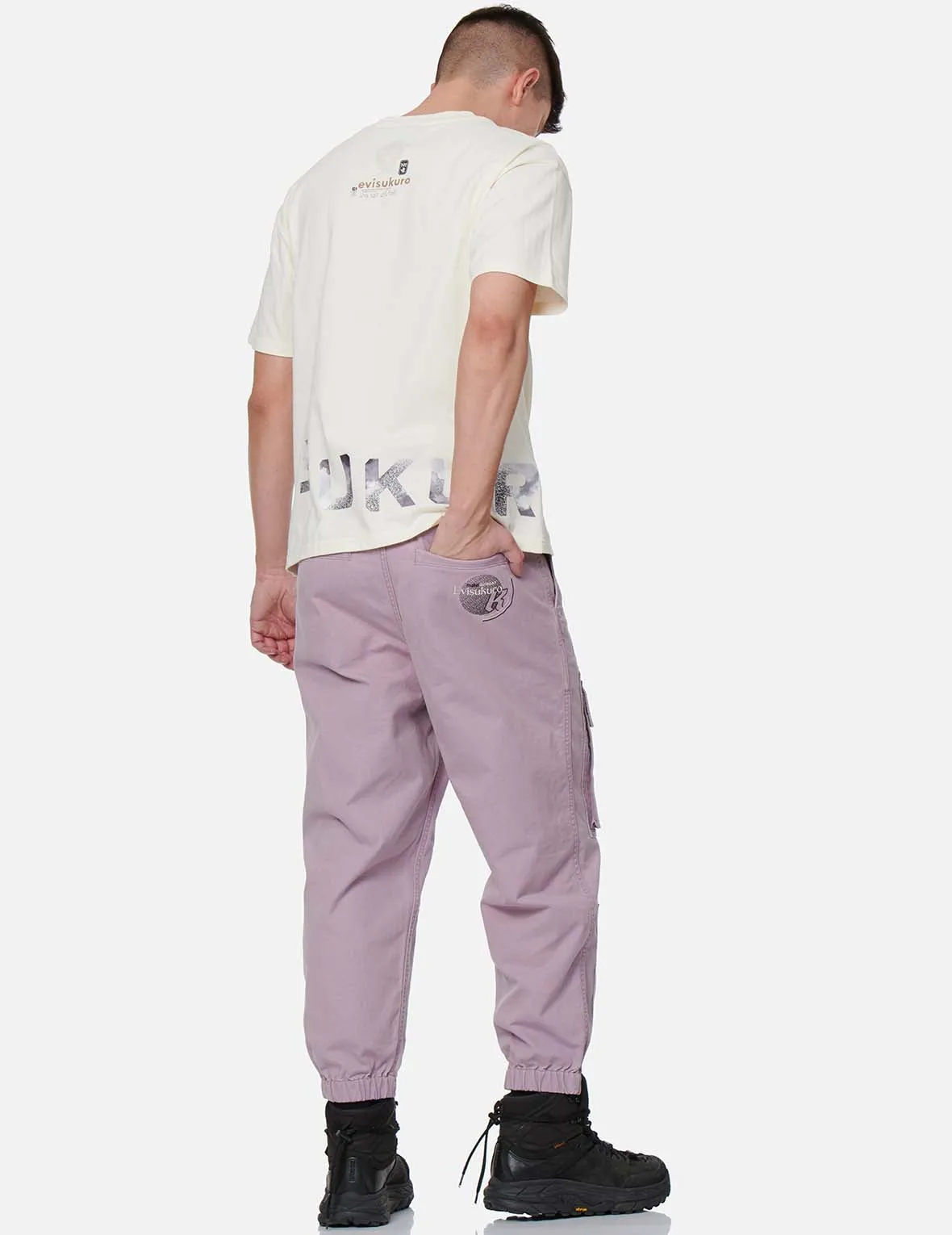 Brocade-pattern Embroidery Cargo Jogger Pants