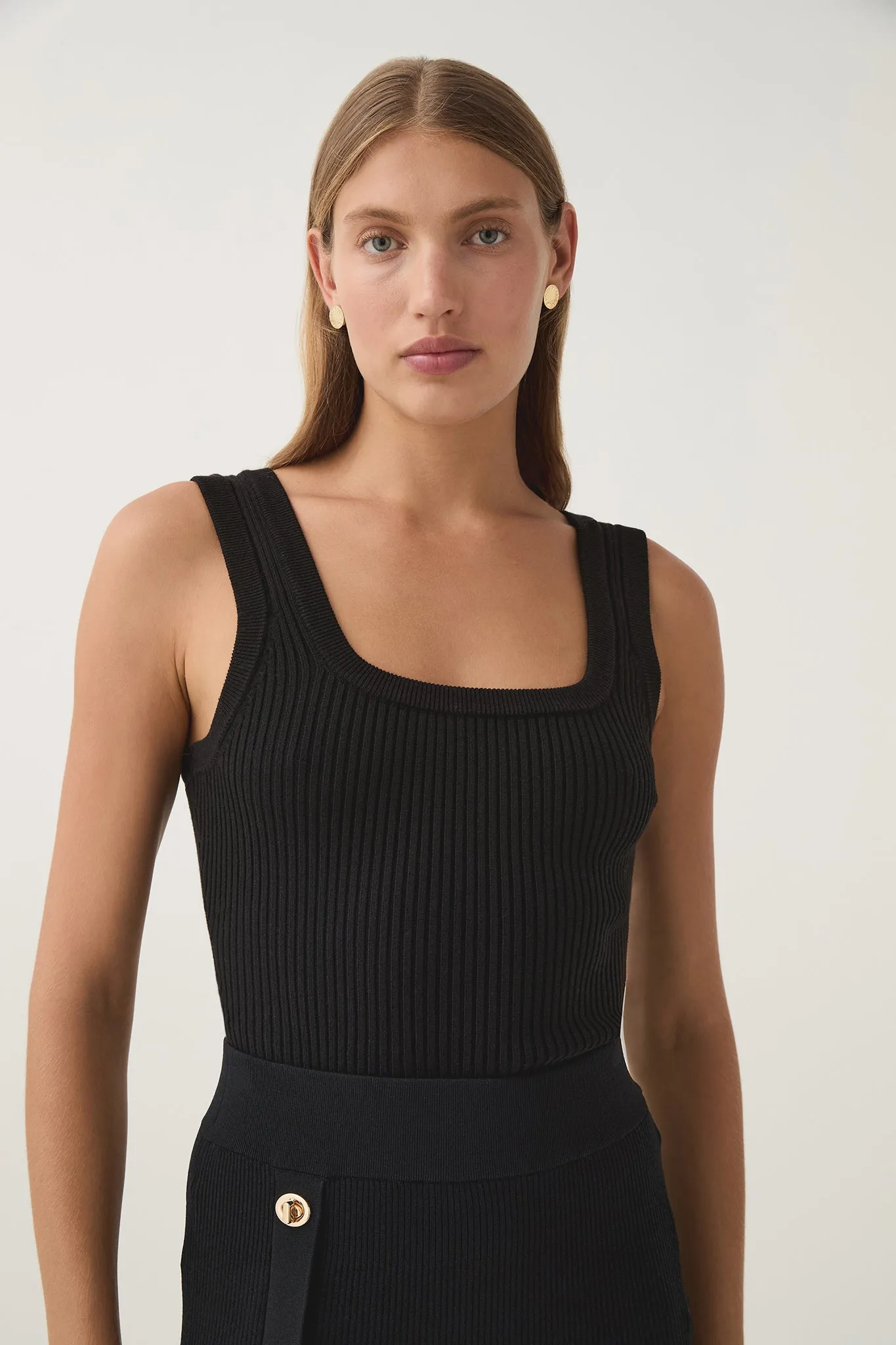 Bronte Scoop Neck Rib Tank