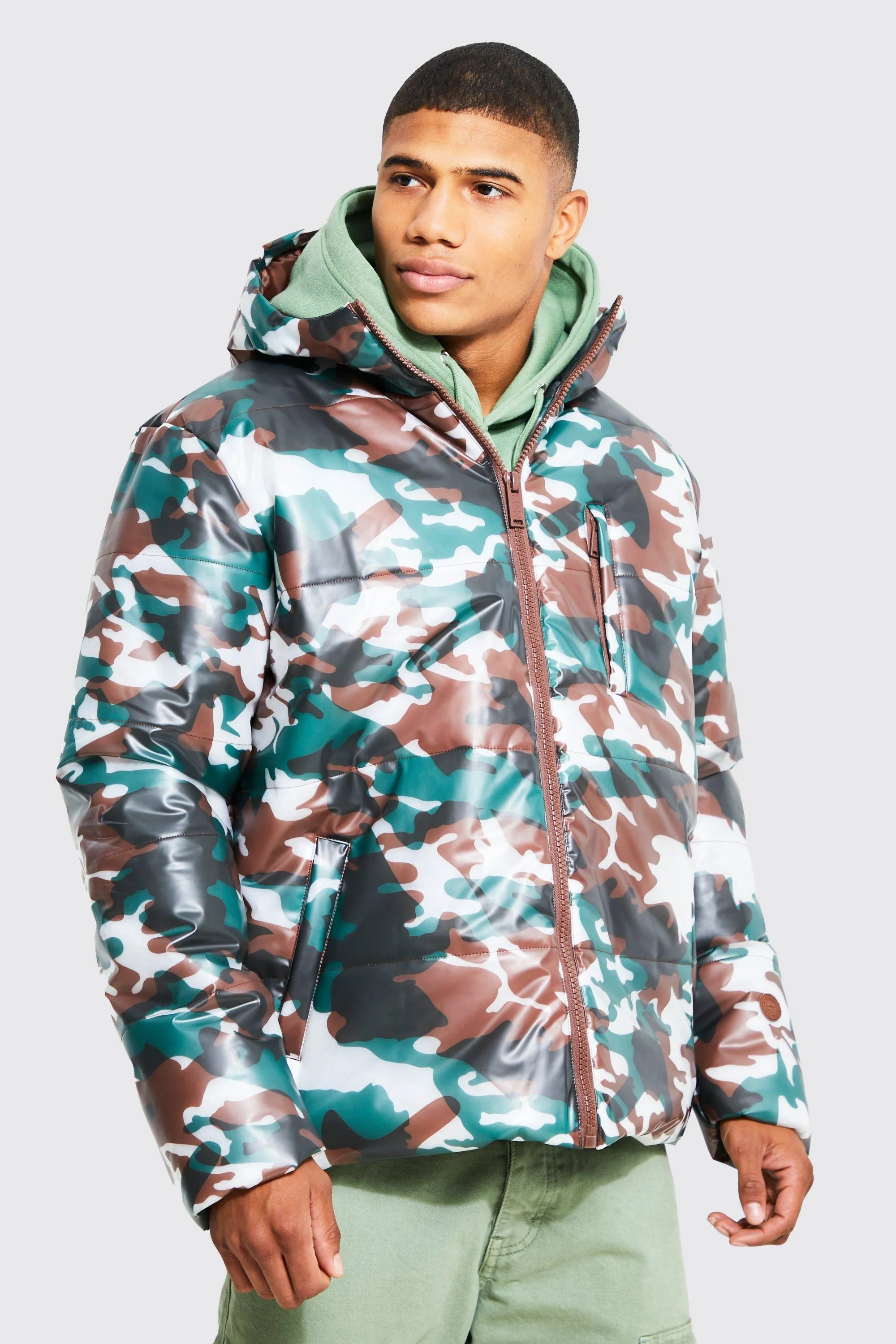 Camo Transparent Puffer