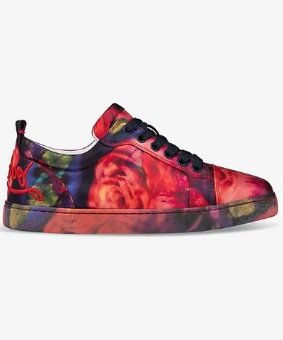 Christian Louboutin Womens Multi Fun Louise Junior satin low-top trainers