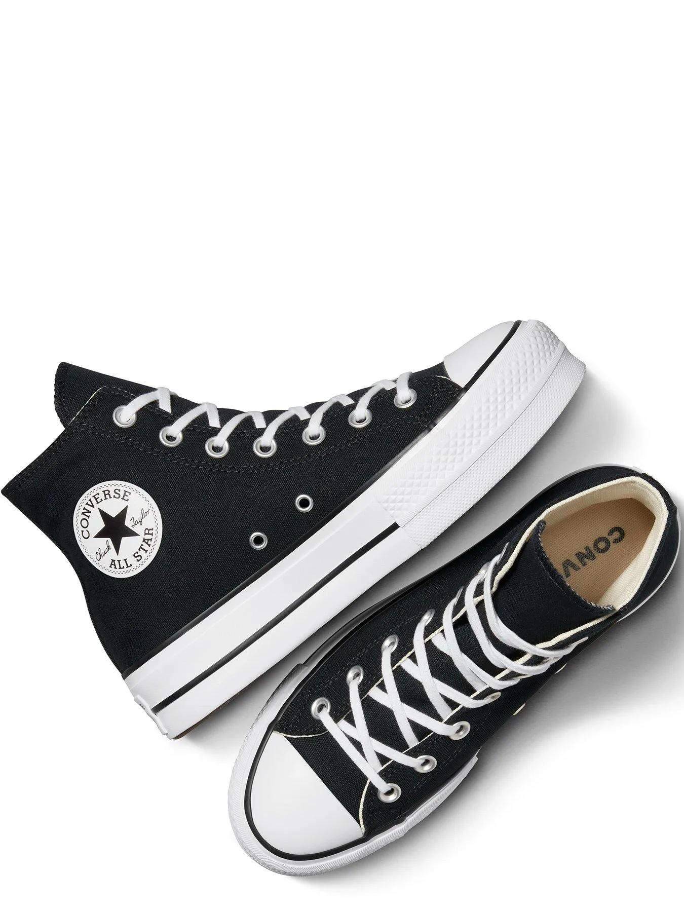 Converse Womens Lift Hi Top Trainers - Black/White