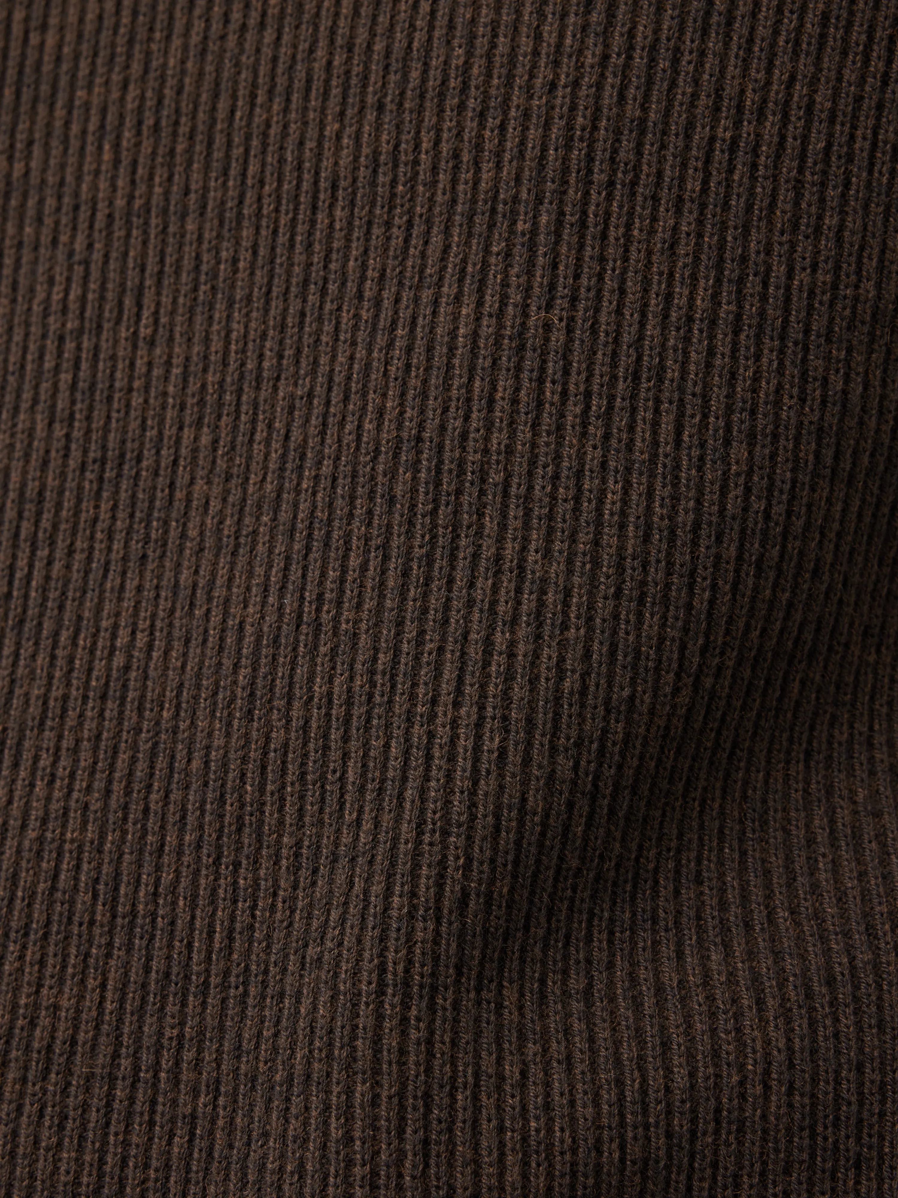 Cotton Blend Crew Tank | Brown