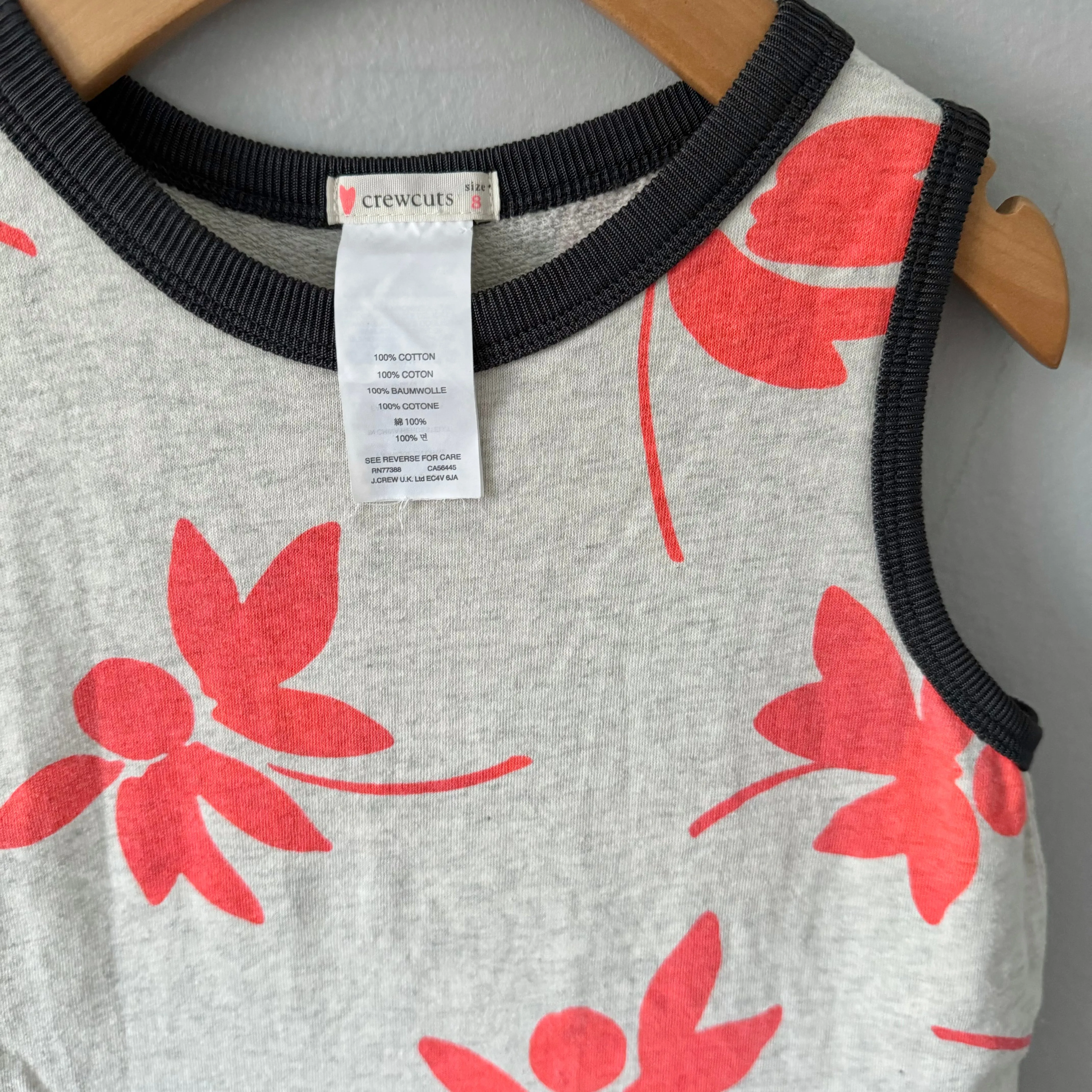 Crewcuts / Flower tank dress / 8Y