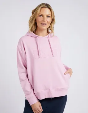 Elm Applique Hoodie Peony Pink