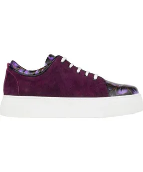 Embassy London Usa Pink / Purple Camila - Purple & Purple Flowers - Womens Designer Trainers