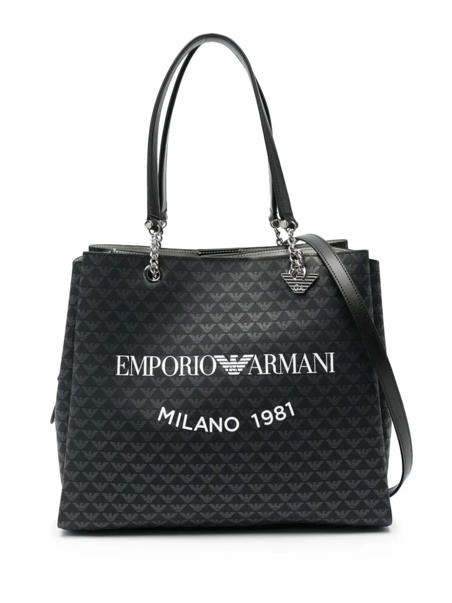 Emporio Armani    Emporio Armani Allover Logo Tote Bag