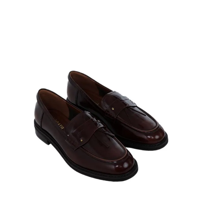 EYN01-RBR Loafers - Red Brown