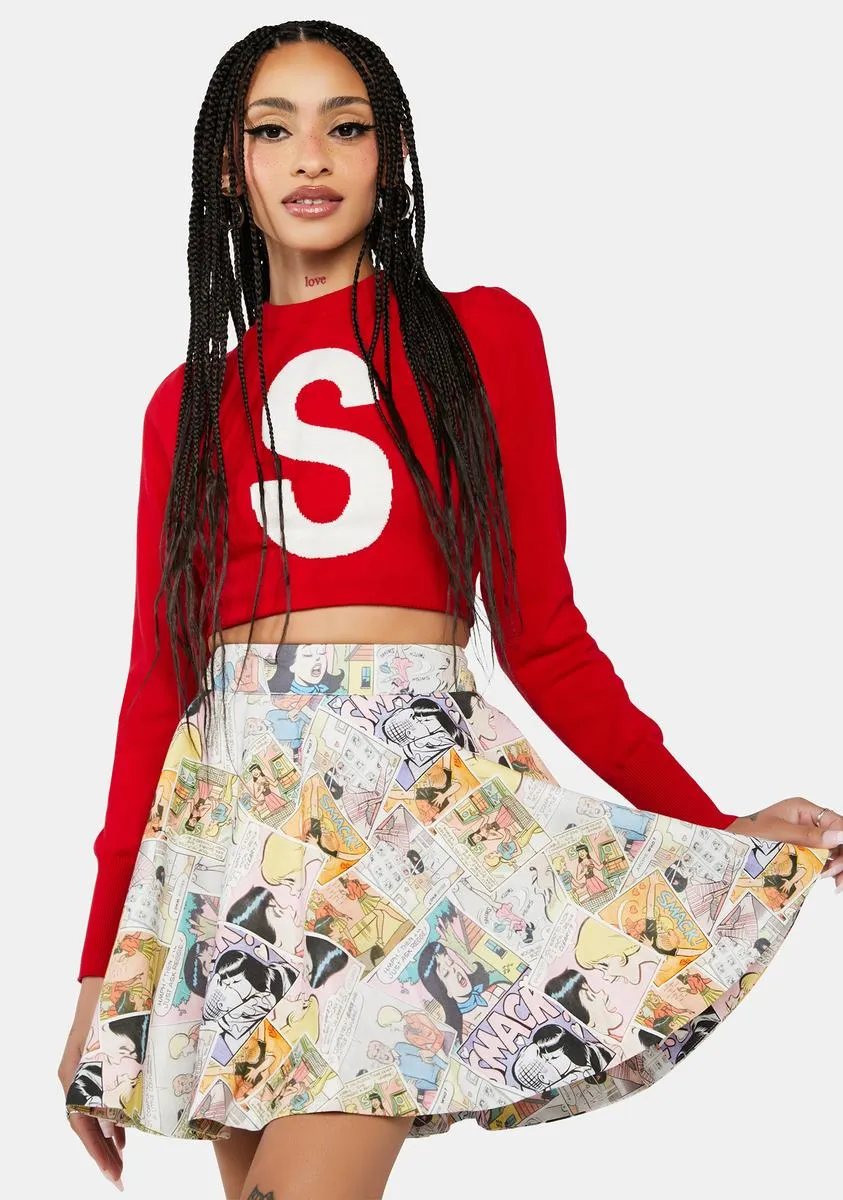 Flippin' Pages Skater Skirt-