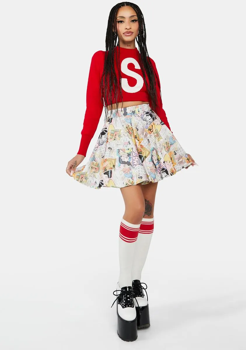 Flippin' Pages Skater Skirt-