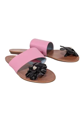 Frances Valentine - Pink, Tan, & Black Flower Sandals Sz 9