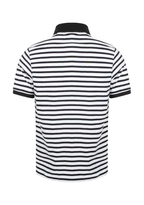 Front Row Striped Jersey Polo Shirt