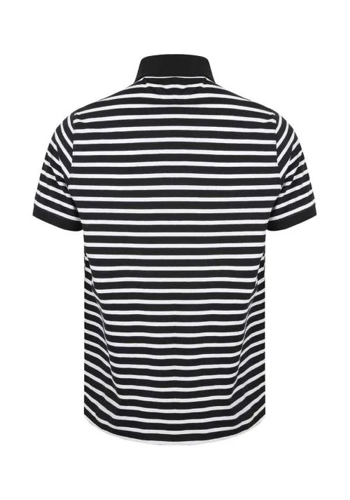 Front Row Striped Jersey Polo Shirt