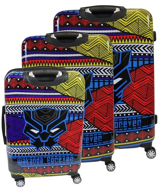 Ful Marvel Black Panther Tribal Art 3-Piece Luggage Set 