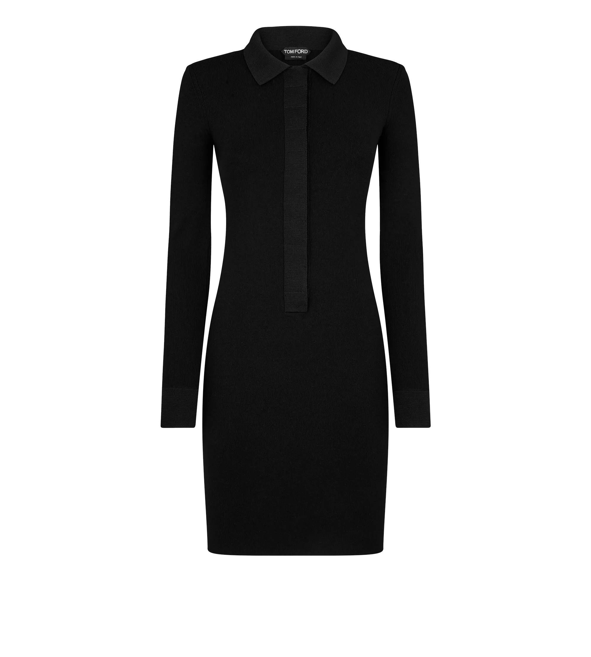 FULL NEEDLE STRETCH WOOL POLO DRESS