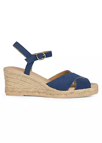 Geox Women’s Blue D Gelsa Low C Sandals | Grattan