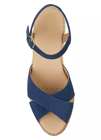 Geox Women’s Blue D Gelsa Low C Sandals | Grattan