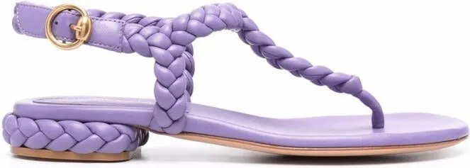 Gianvito Rossi braided-band open-toe sandals Purple