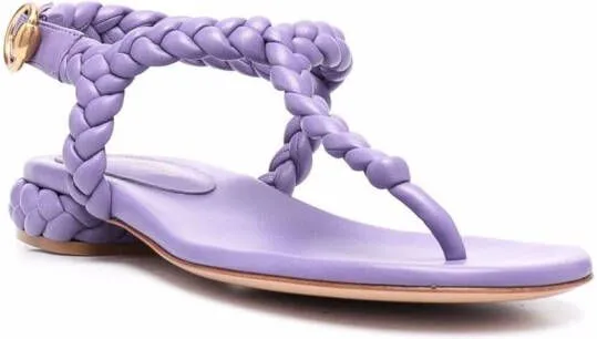 Gianvito Rossi braided-band open-toe sandals Purple