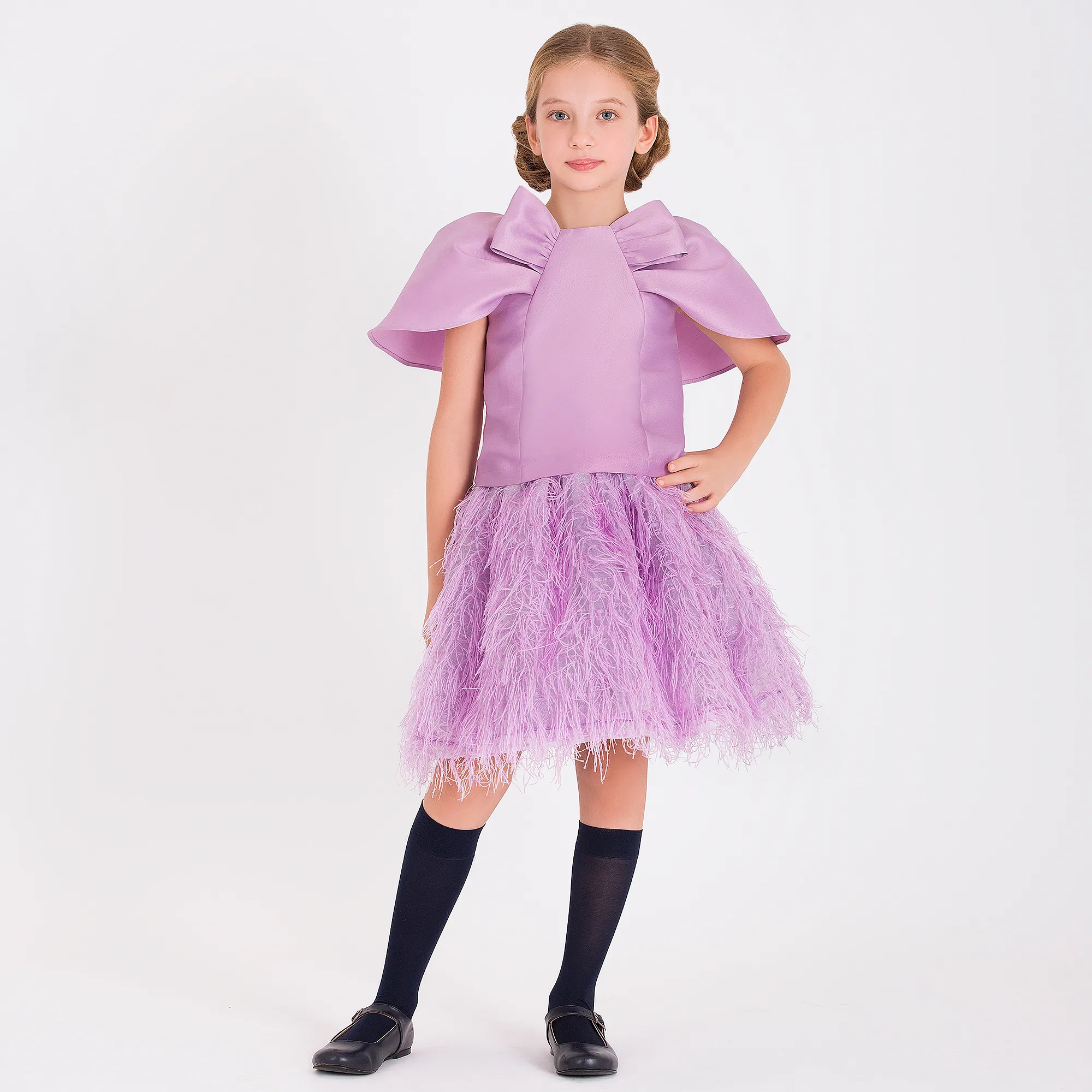 Girls Lilac Purple Skirt