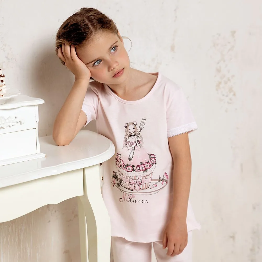 Girls Pink Short Pyjamas