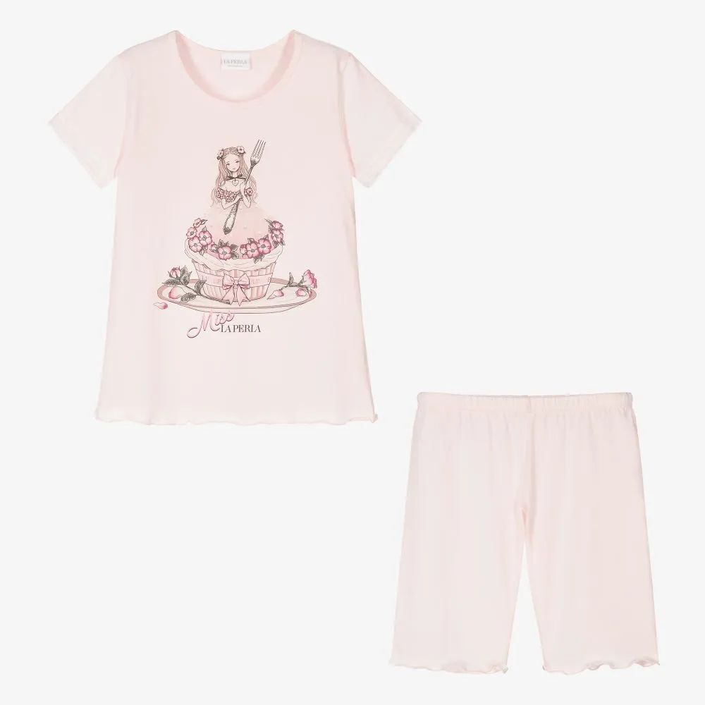 Girls Pink Short Pyjamas