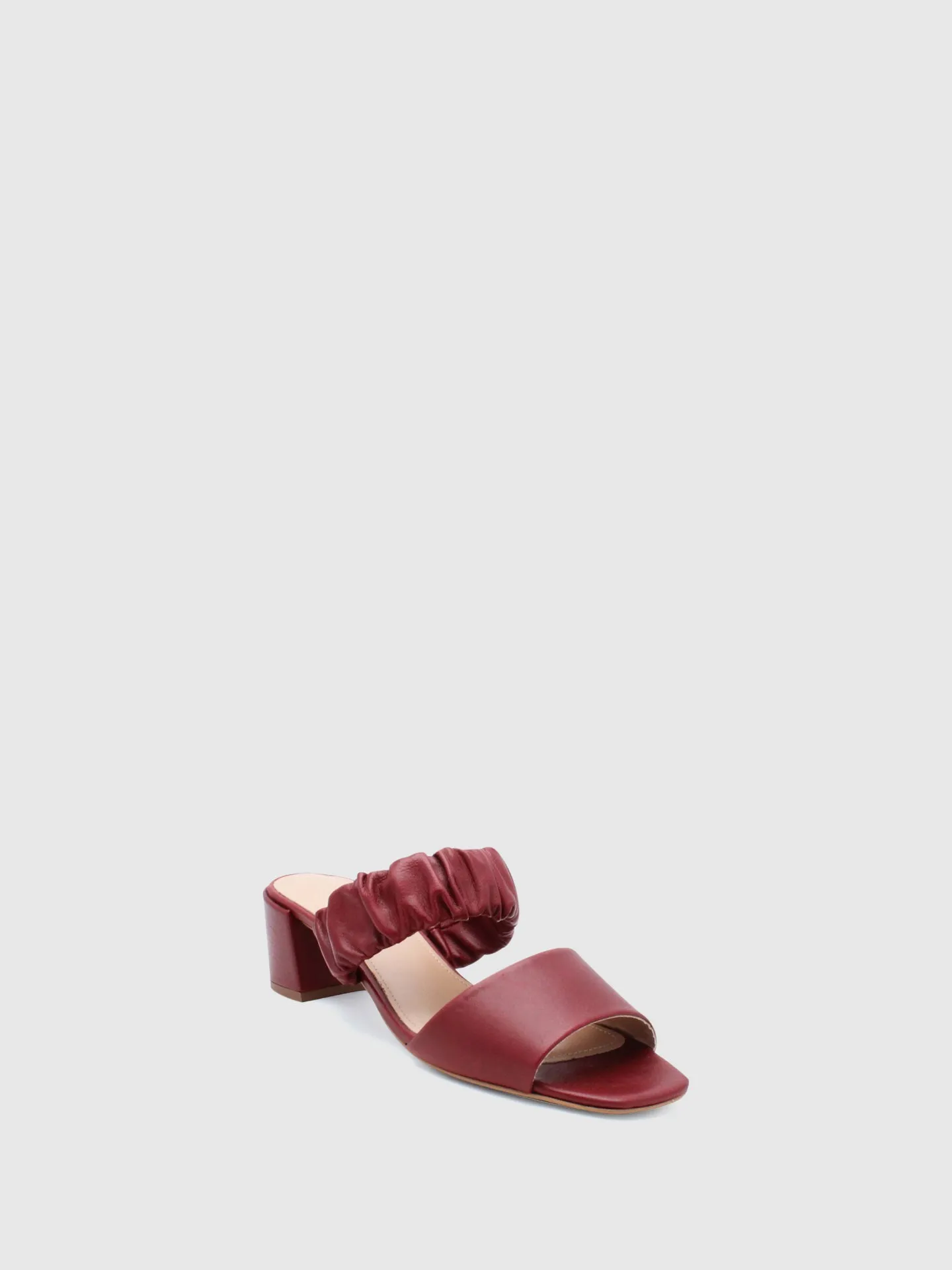 Heel Sandals E01L3 Dark Red