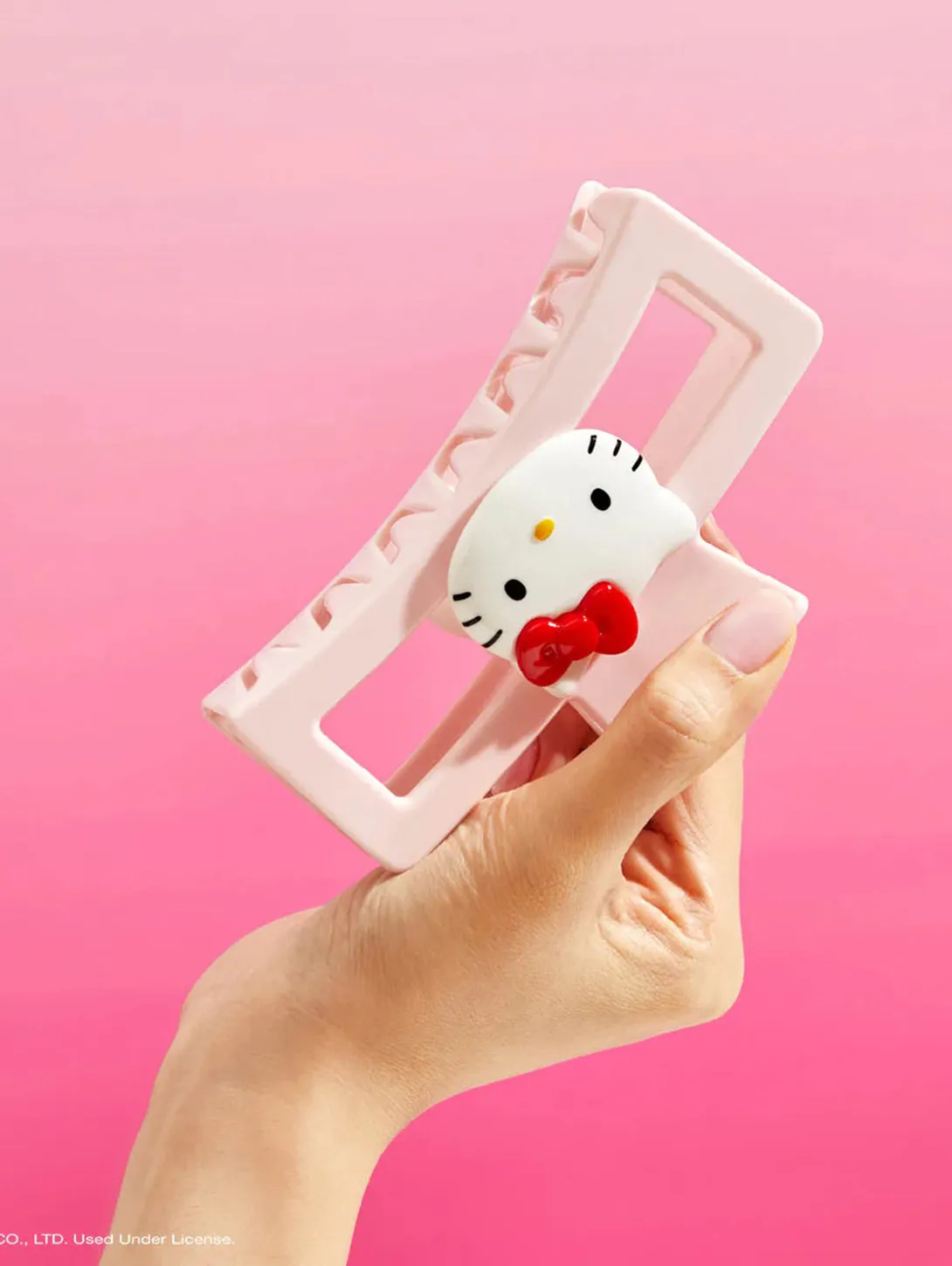 Hello Kitty Recycled Jumbo Open Claw Clip - Hello Kitty Face