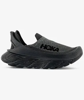 HOKA Mens Black Black Restore TC logo-embroidered mesh low-top trainers