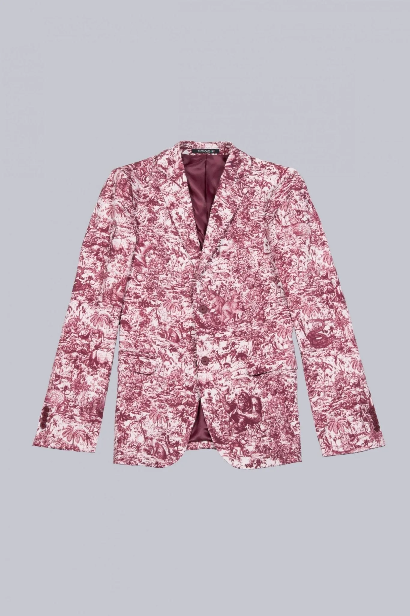 jungle toile blazer red