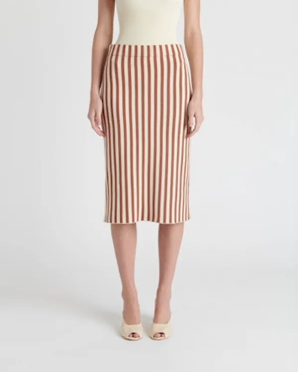 Kacey Skirt - Brown/Cream