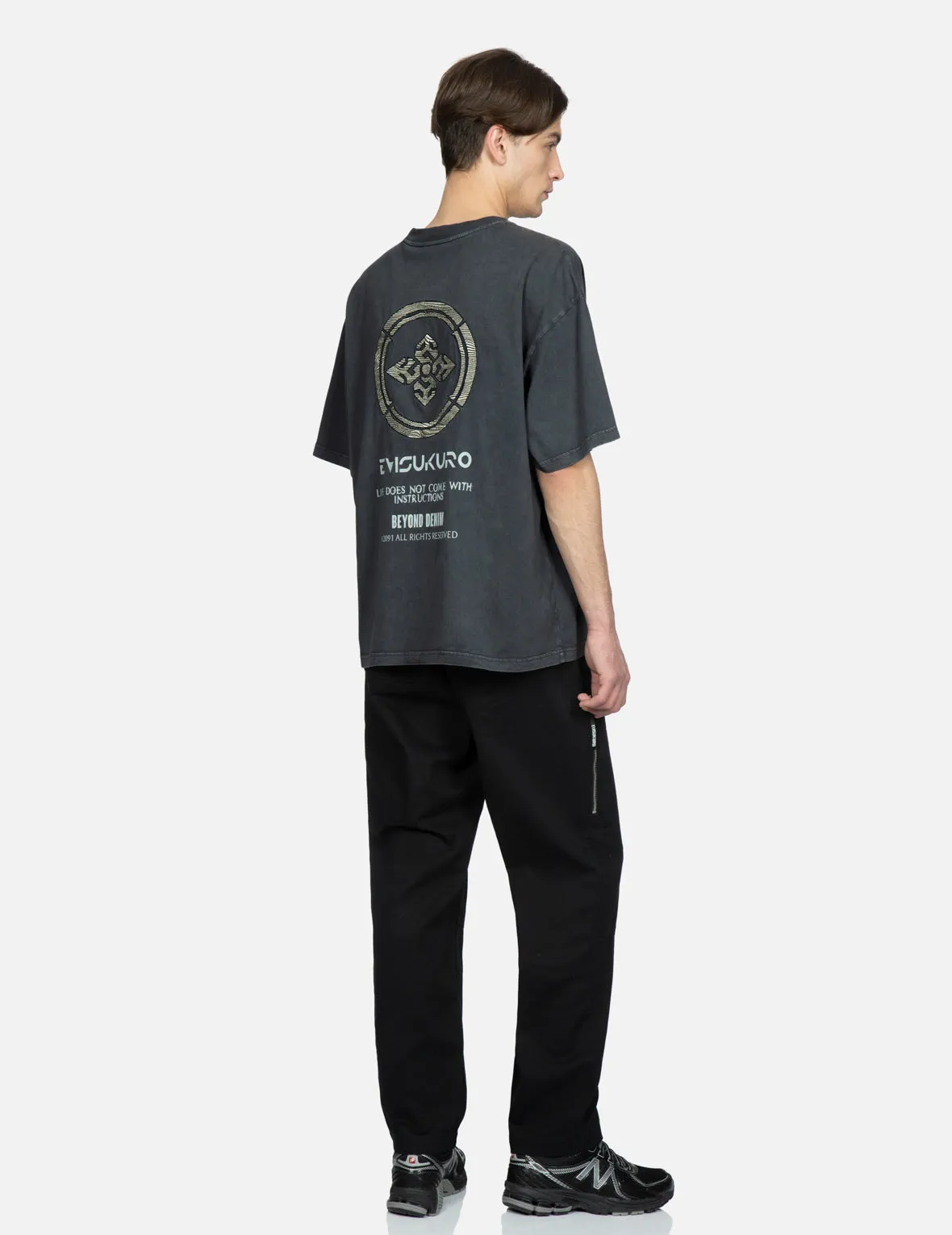 Kamon and Logo Embroidery Cargo Pants