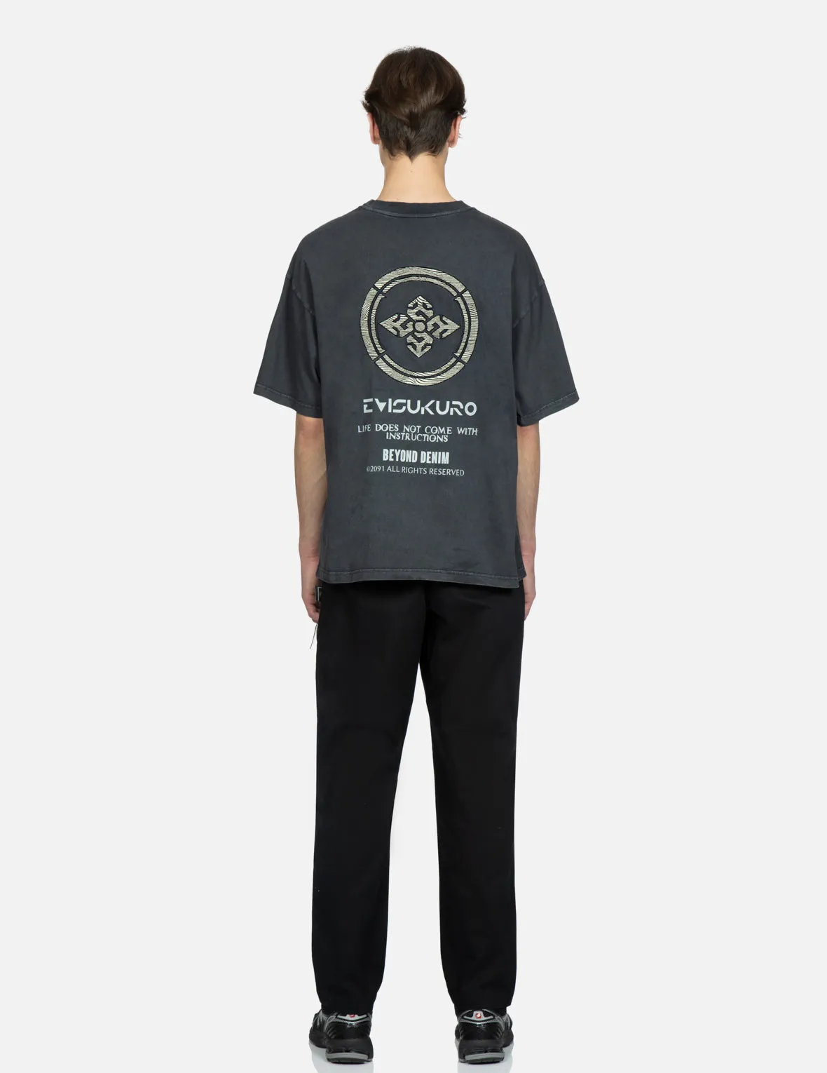 Kamon and Logo Embroidery Cargo Pants